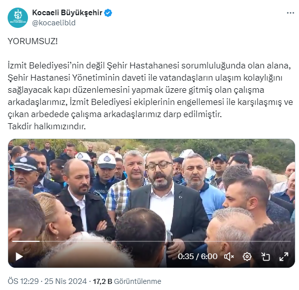 kocaeli buyuksehir belediyesi sehir hastanesinin davetiyle harekete gecen ekiplerimiz darp edilmistir 2 PNA4KTNy